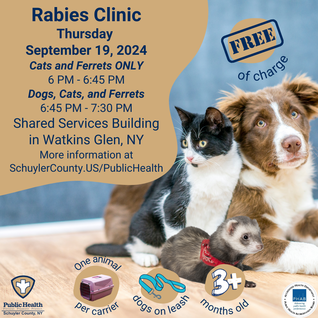 Rabies clinic information for Sept 2024