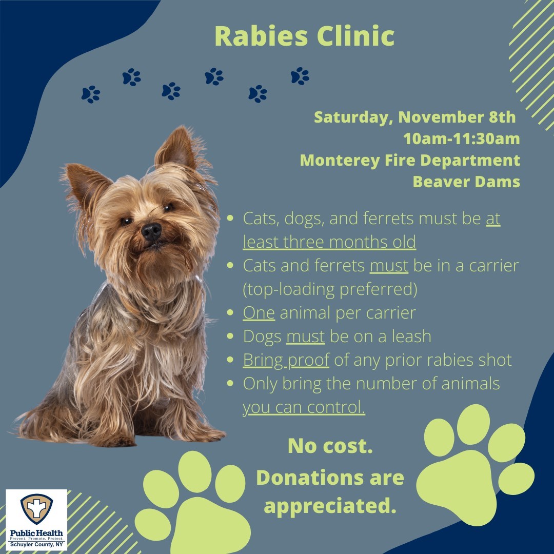 Image containing event details for clinic.